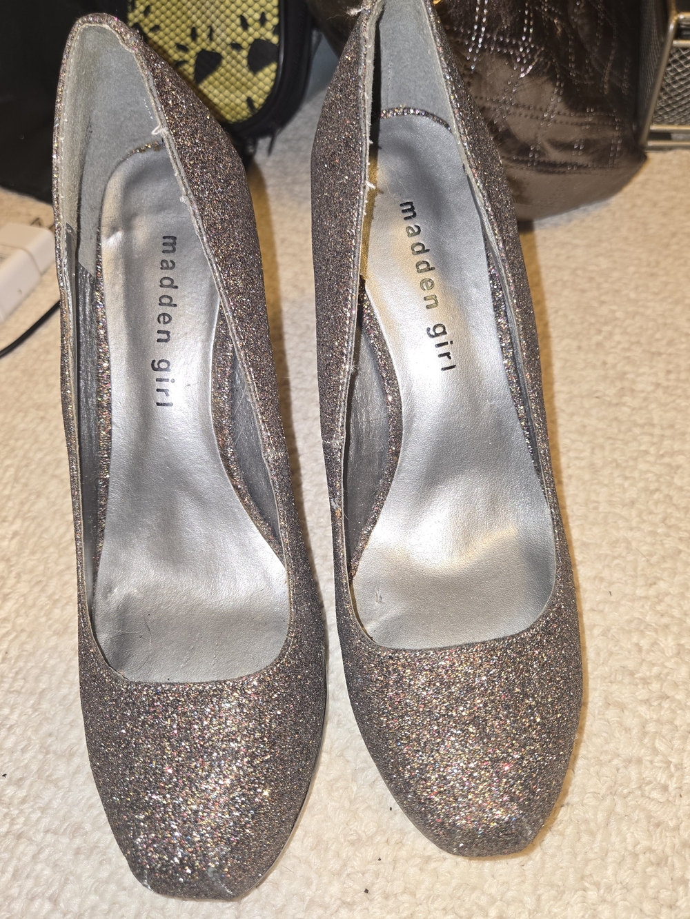 Madden Girl Women's Glitter Pump - Taupe